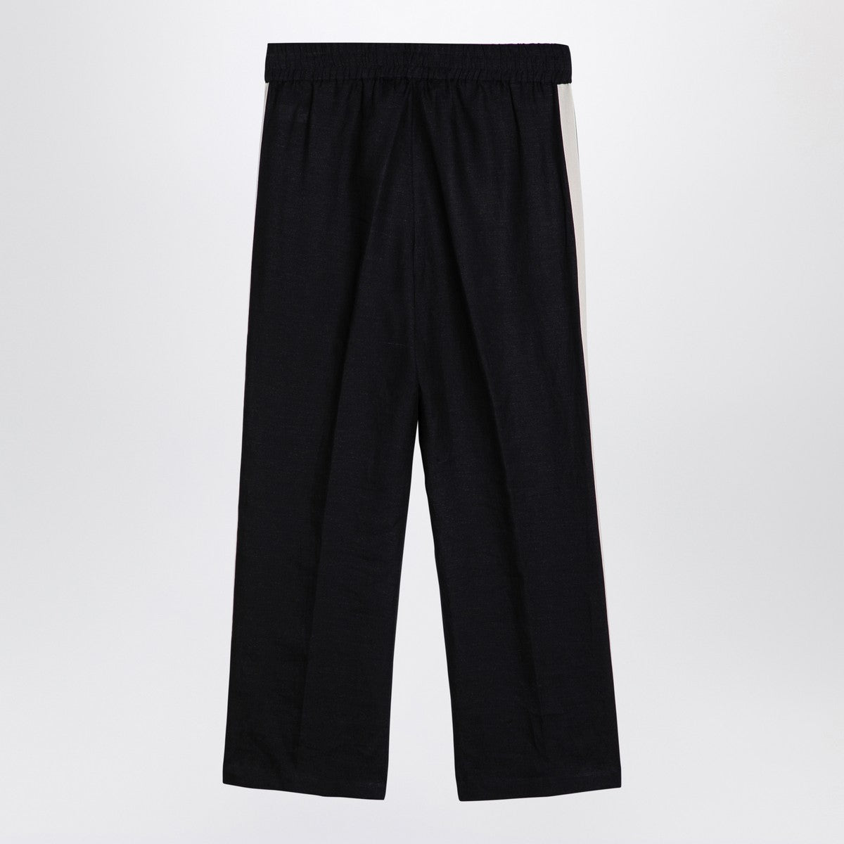 Palm Angels Anthracite grey linen sports trousers